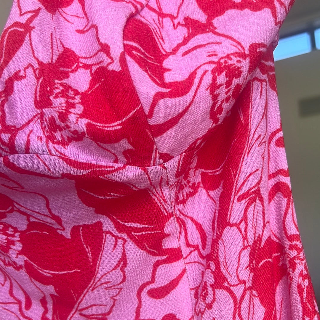 TIAH HALTER MIDI DRESS