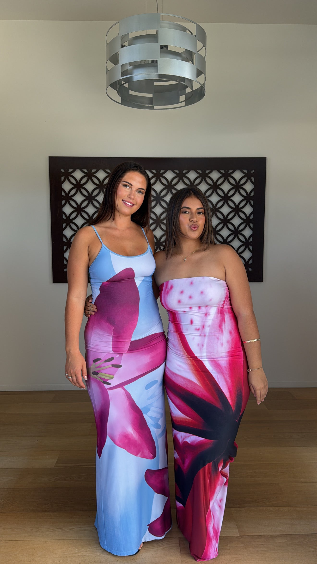 Strapless Slip Dress | Fuchsia Mosaic
