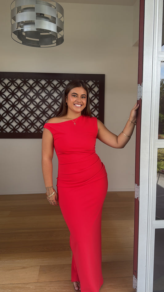 Lilah Maxi Dress - Red