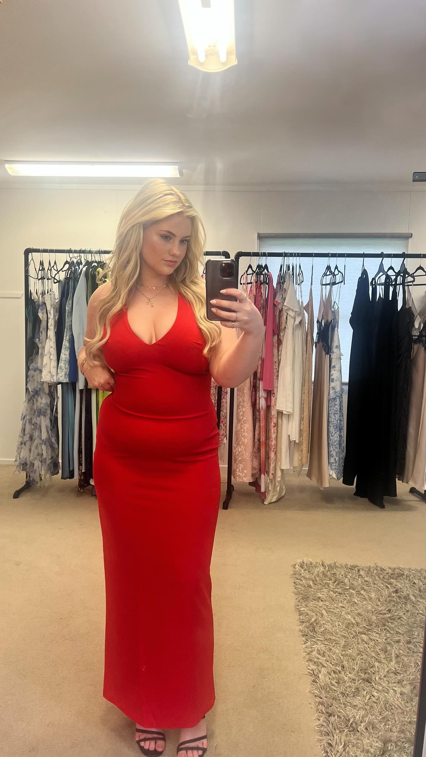 EIZA GOWN - CHERRY RED