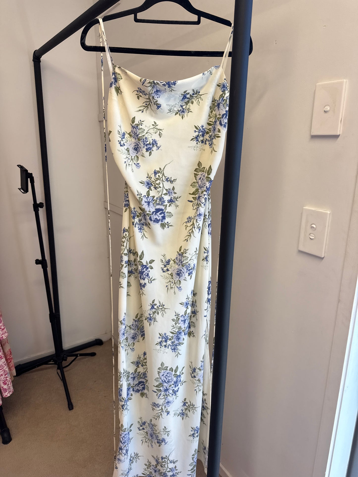 For sale MESHKI STRAIGHT NECK SLIP MAXI DRESS FLORAL