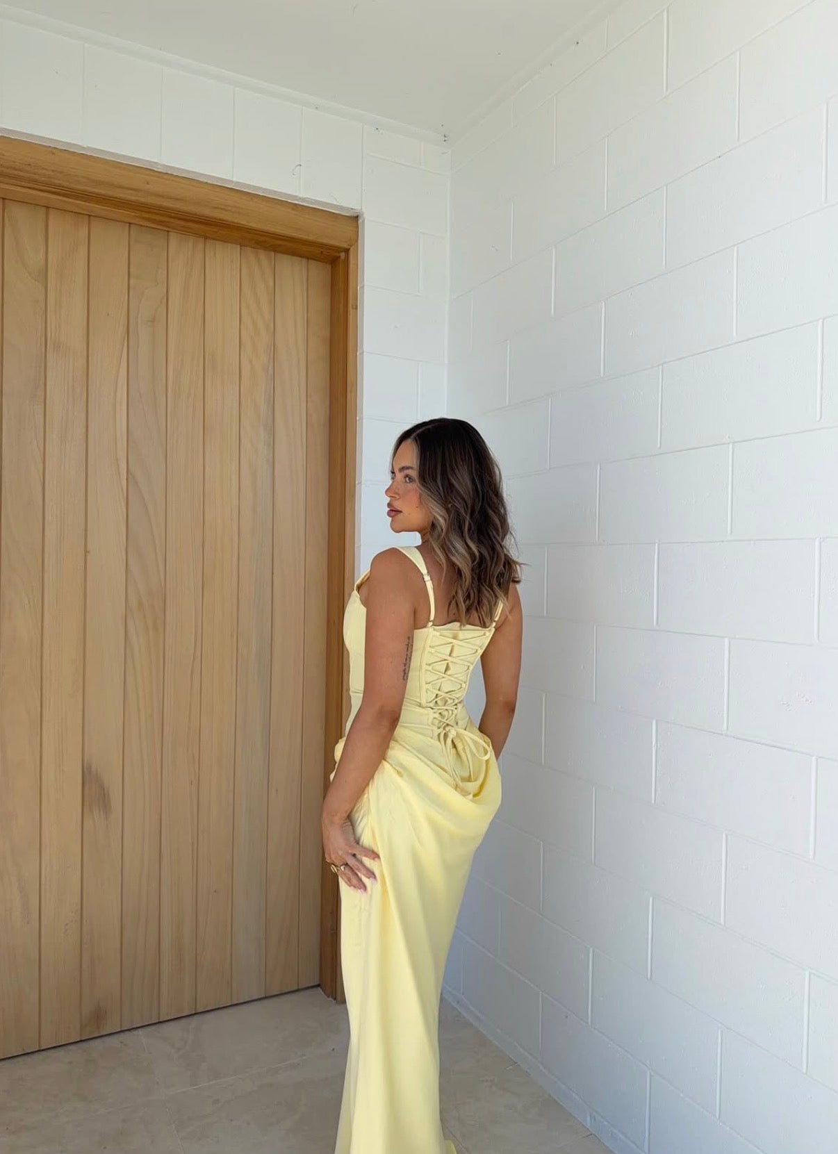 CORNELIA MAXI DRESS - LEMON
