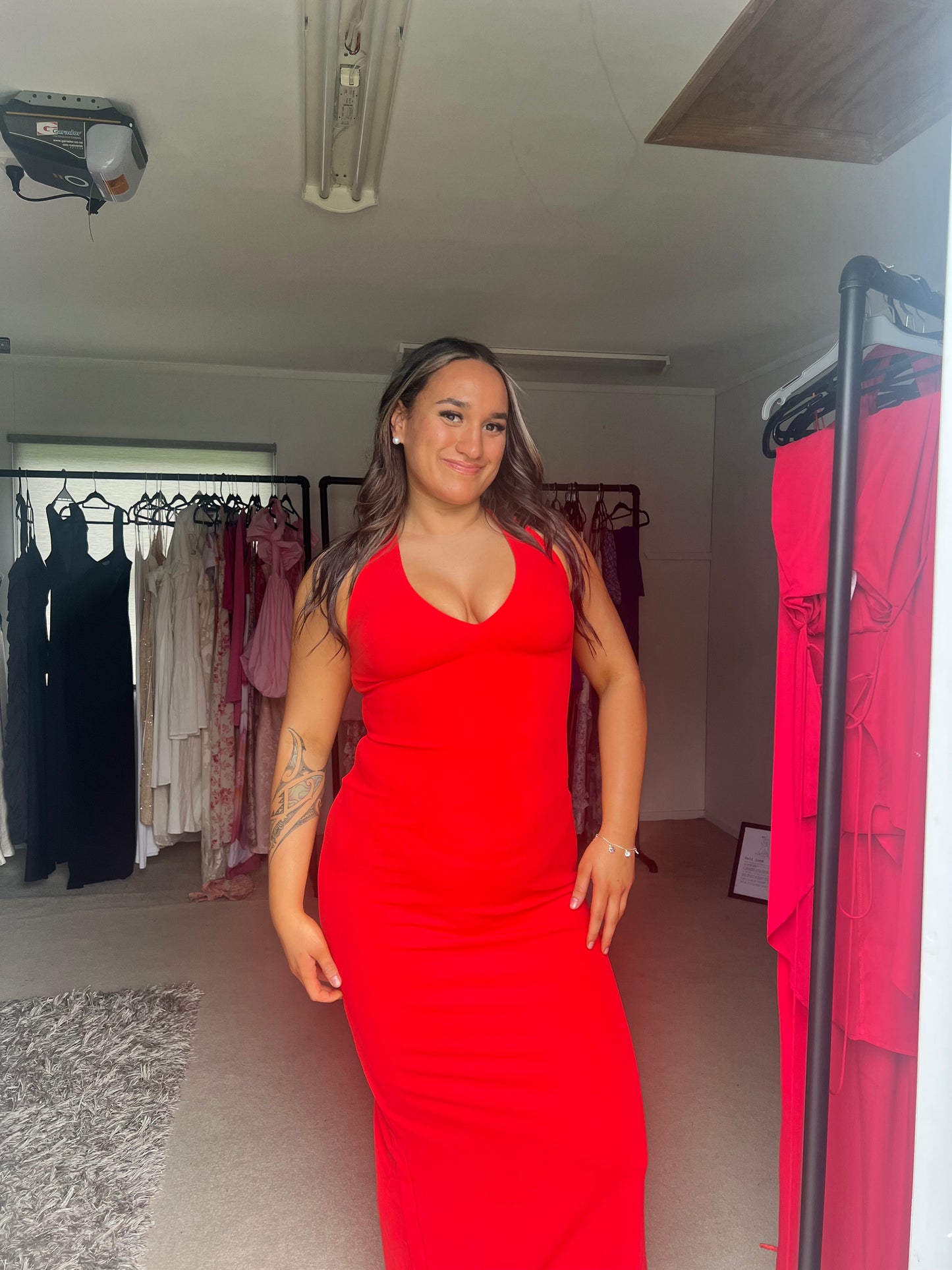 EIZA GOWN - CHERRY RED