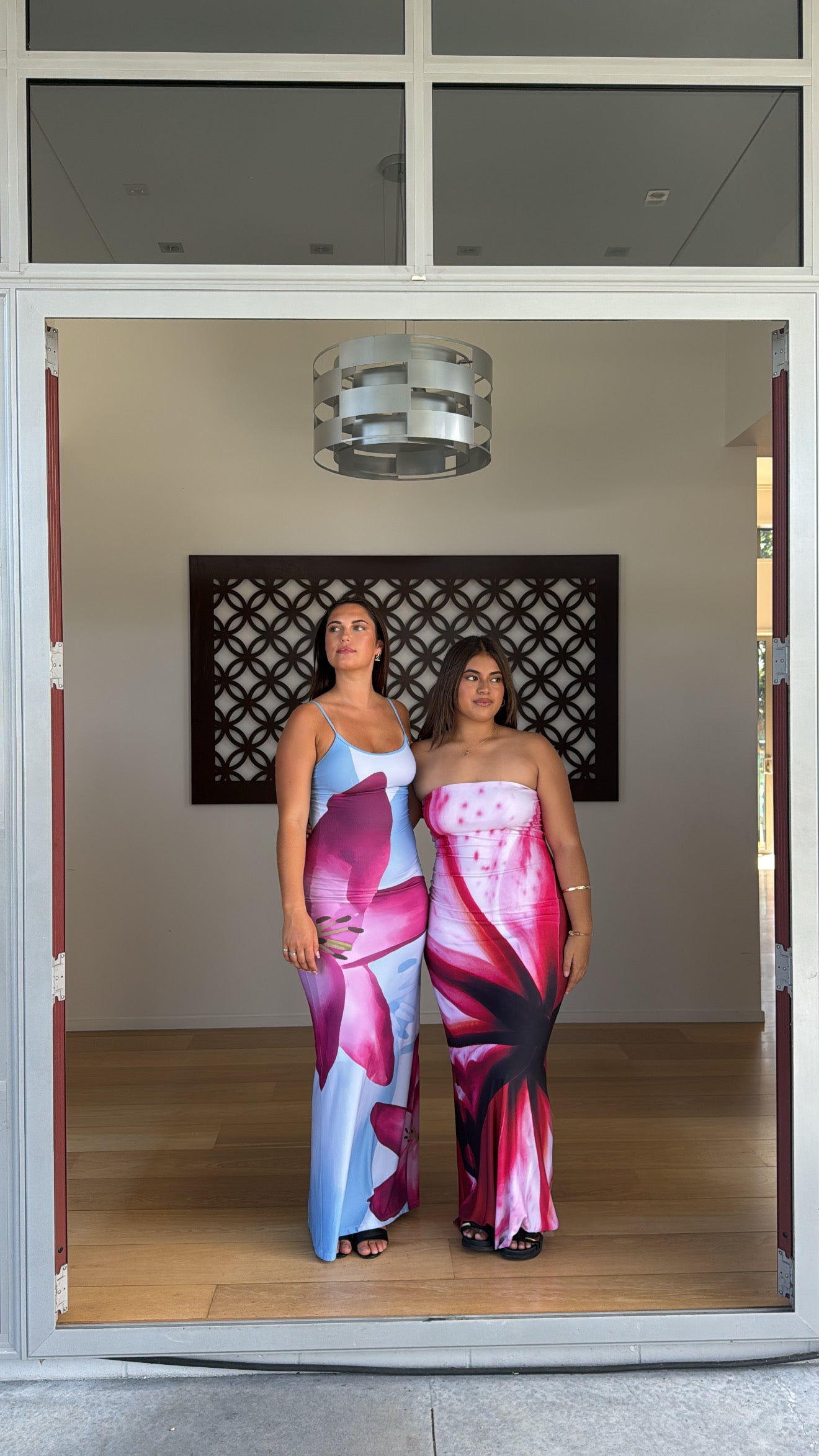 Strapless Slip Dress | Fuchsia Mosaic