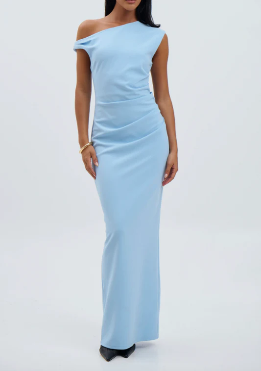 GENIE MAXI DRESS Off The Shoulder Dress in Baby Blue Dress Rentals by Neish GENIE MAXI DRESS Off The Shoulder Dress in Baby Blue Dress Rentals by Neish