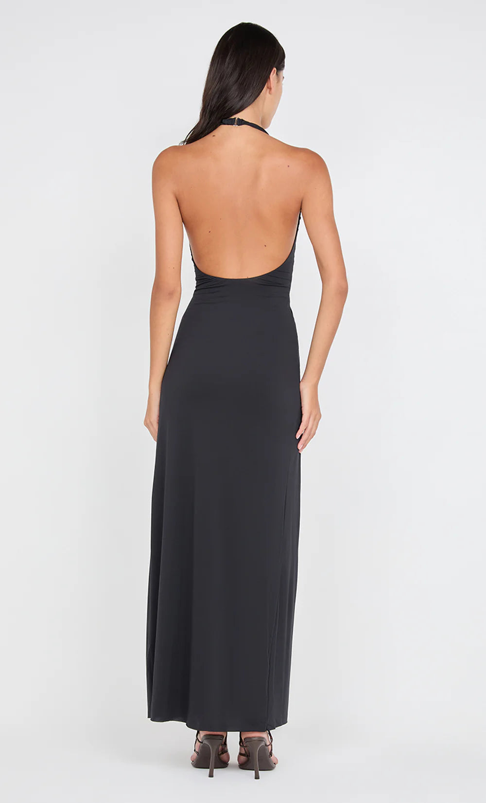 TILLIE DRAPE MAXI DRESS - BLACK