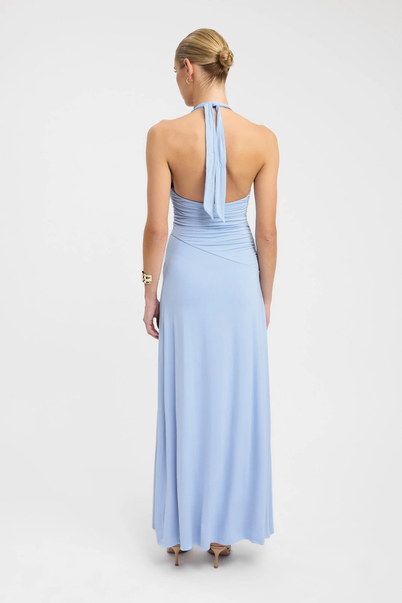Maya Blue Halter Maxi