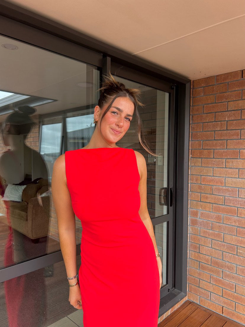 VERONA GOWN - CHERRY RED