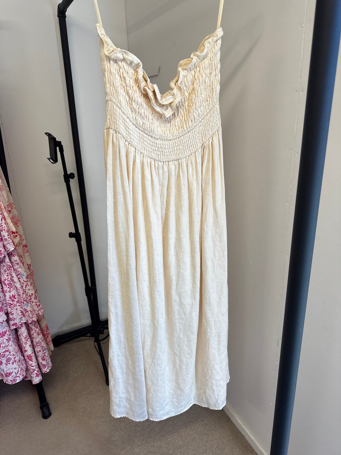 FOR SALE Dissh cream strapless midi