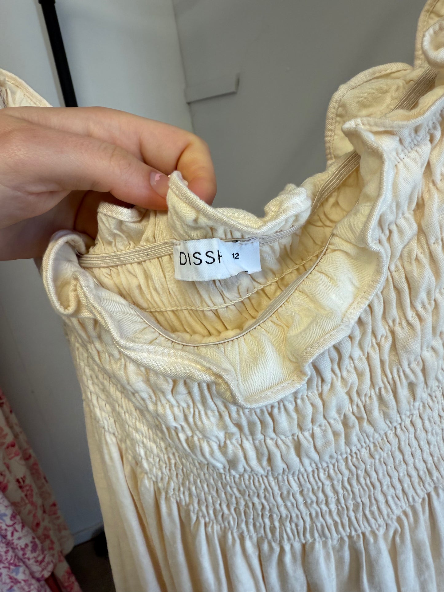 FOR SALE Dissh cream strapless midi
