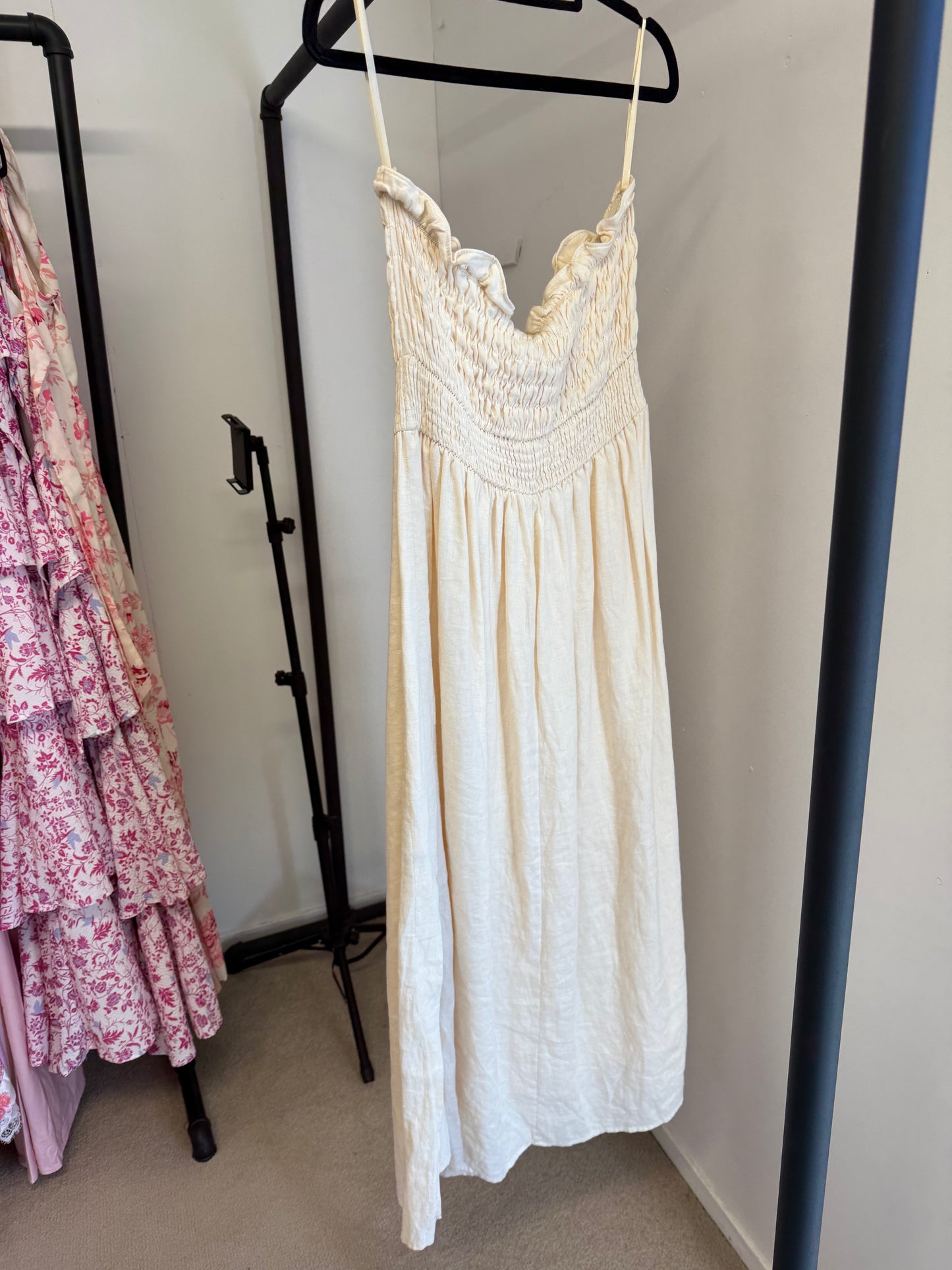 FOR SALE Dissh cream strapless midi