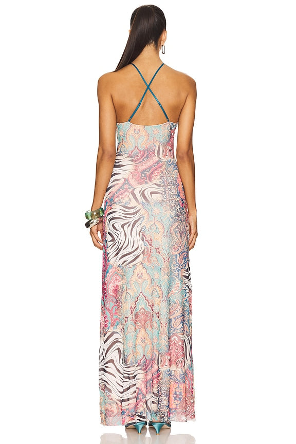 Romy Dress in Gilded Paisley