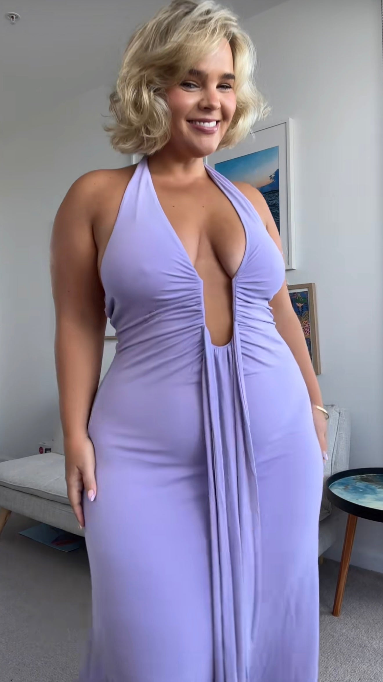 Jennifer Cupro Maxi in Lilac