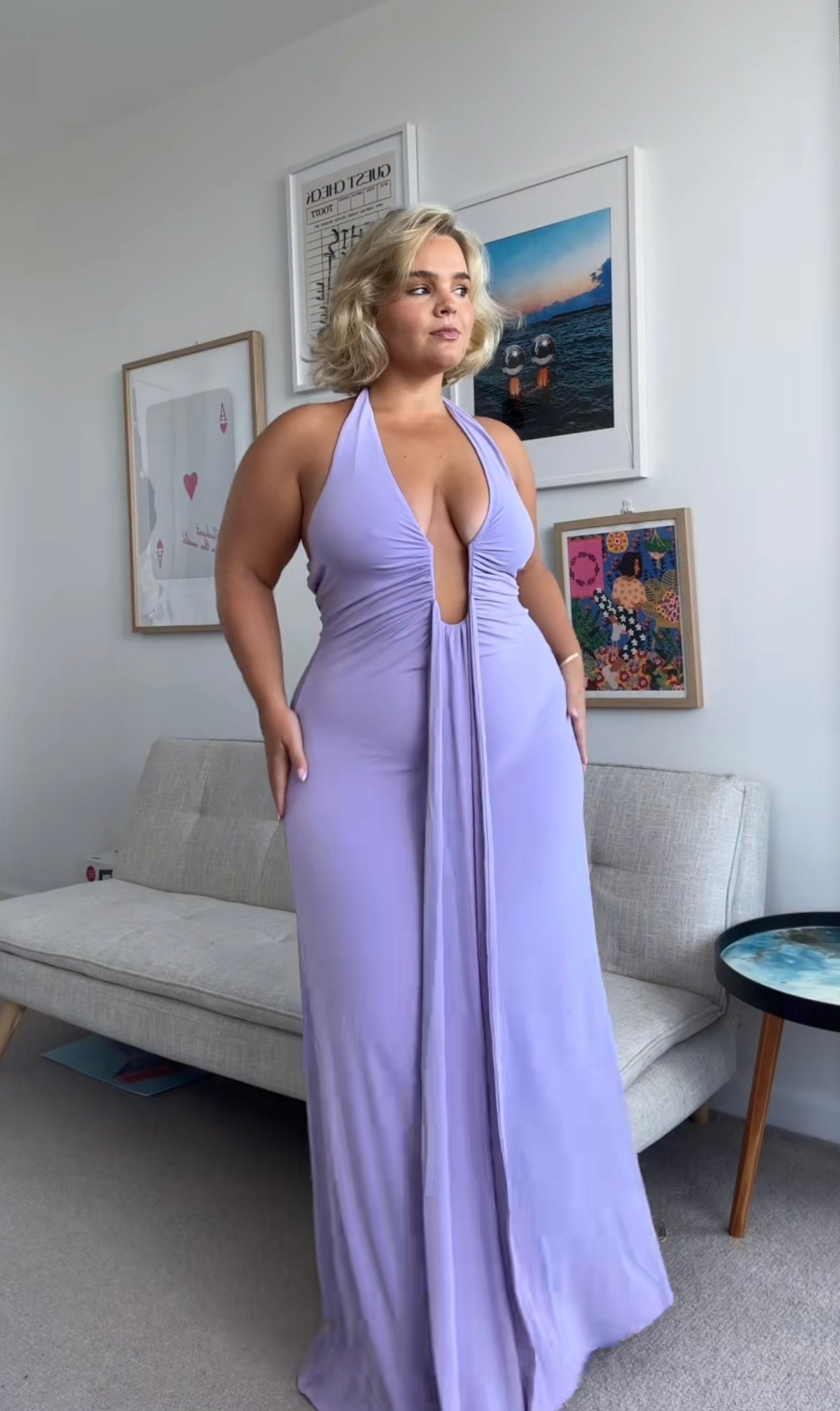 Jennifer Cupro Maxi in Lilac