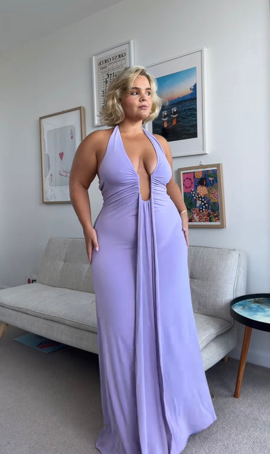 Jennifer Cupro Maxi in Lilac