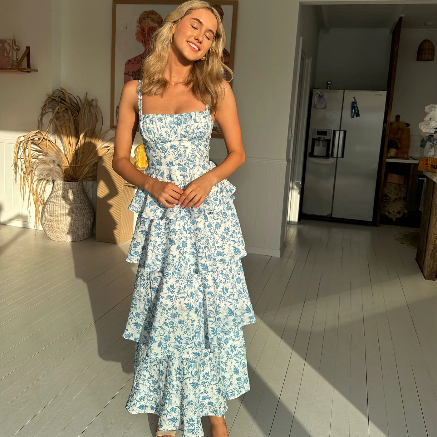 Blue Floral Page Dress