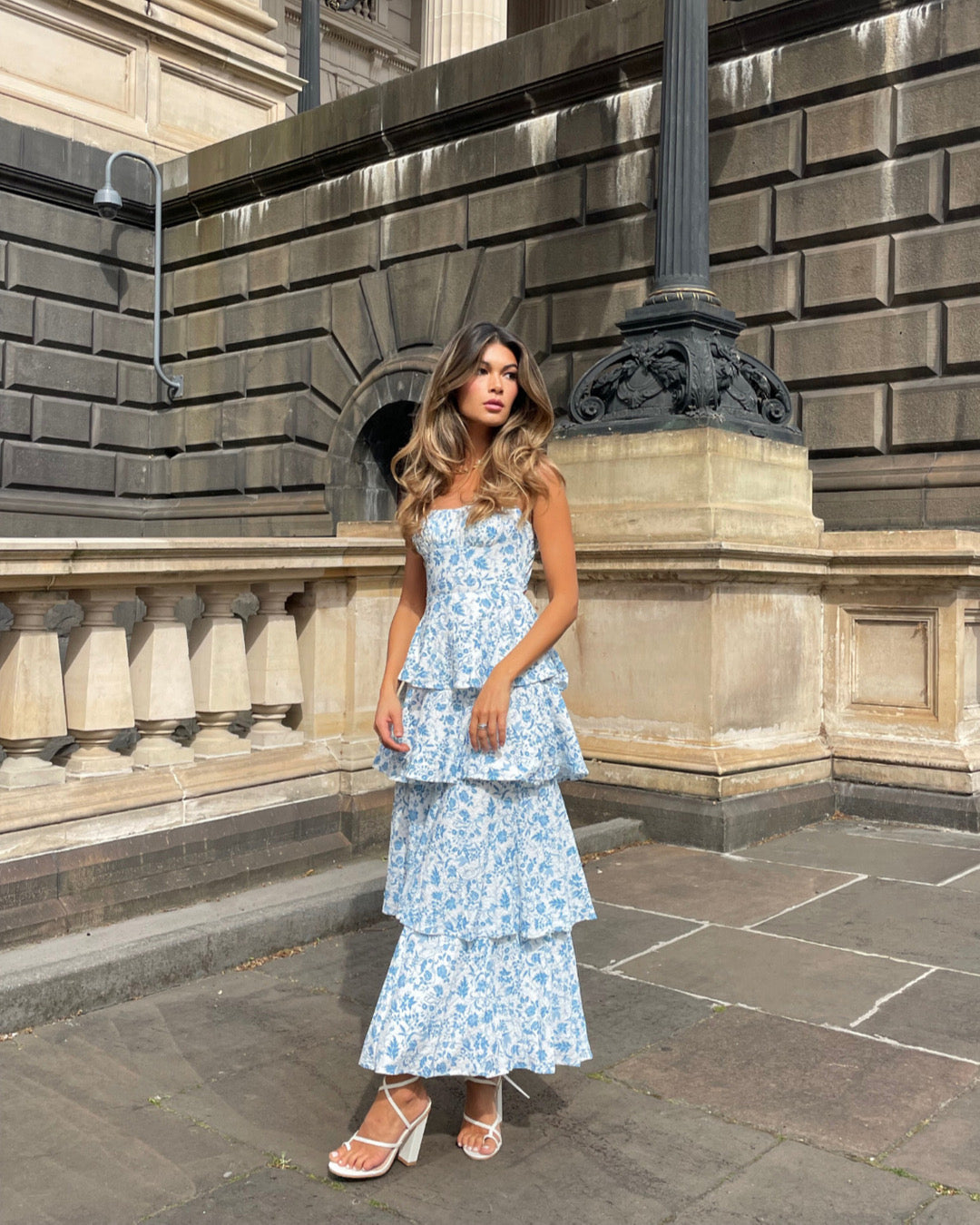 Blue Floral Page Dress
