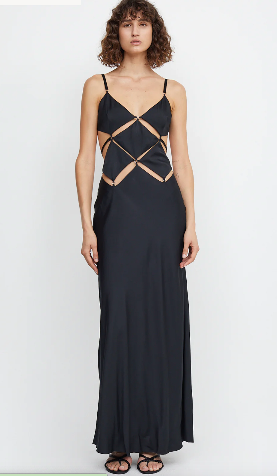 DIAMOND DAYS STRAP MAXI DRESS BLACK