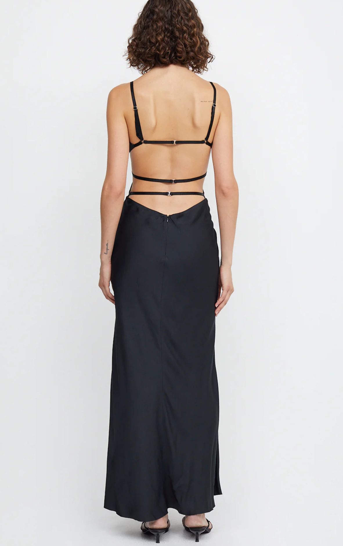DIAMOND DAYS STRAP MAXI DRESS BLACK