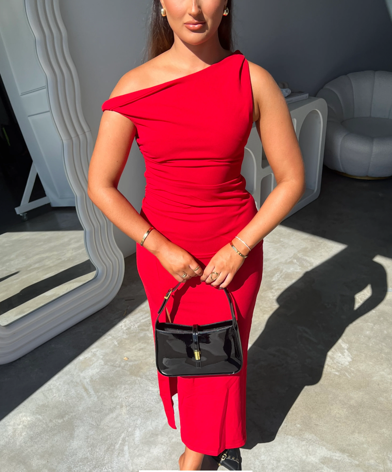 DELILAH DRESS - DEEP RED