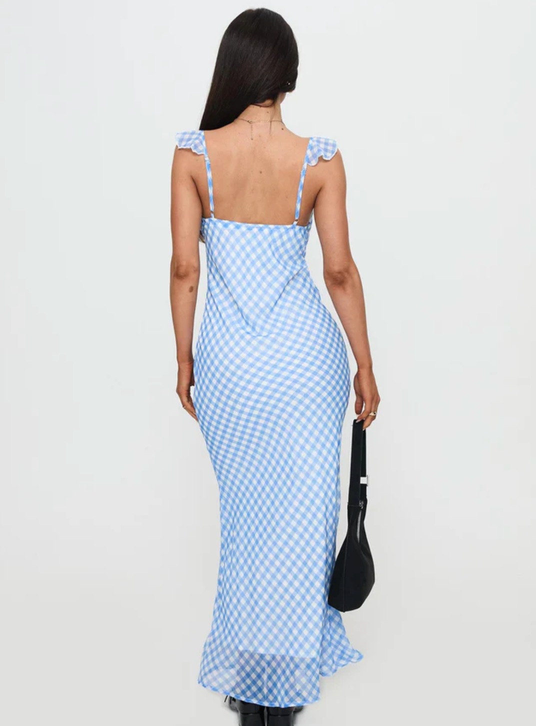 BRIGETTE MAXI - BLUE GINGHAM