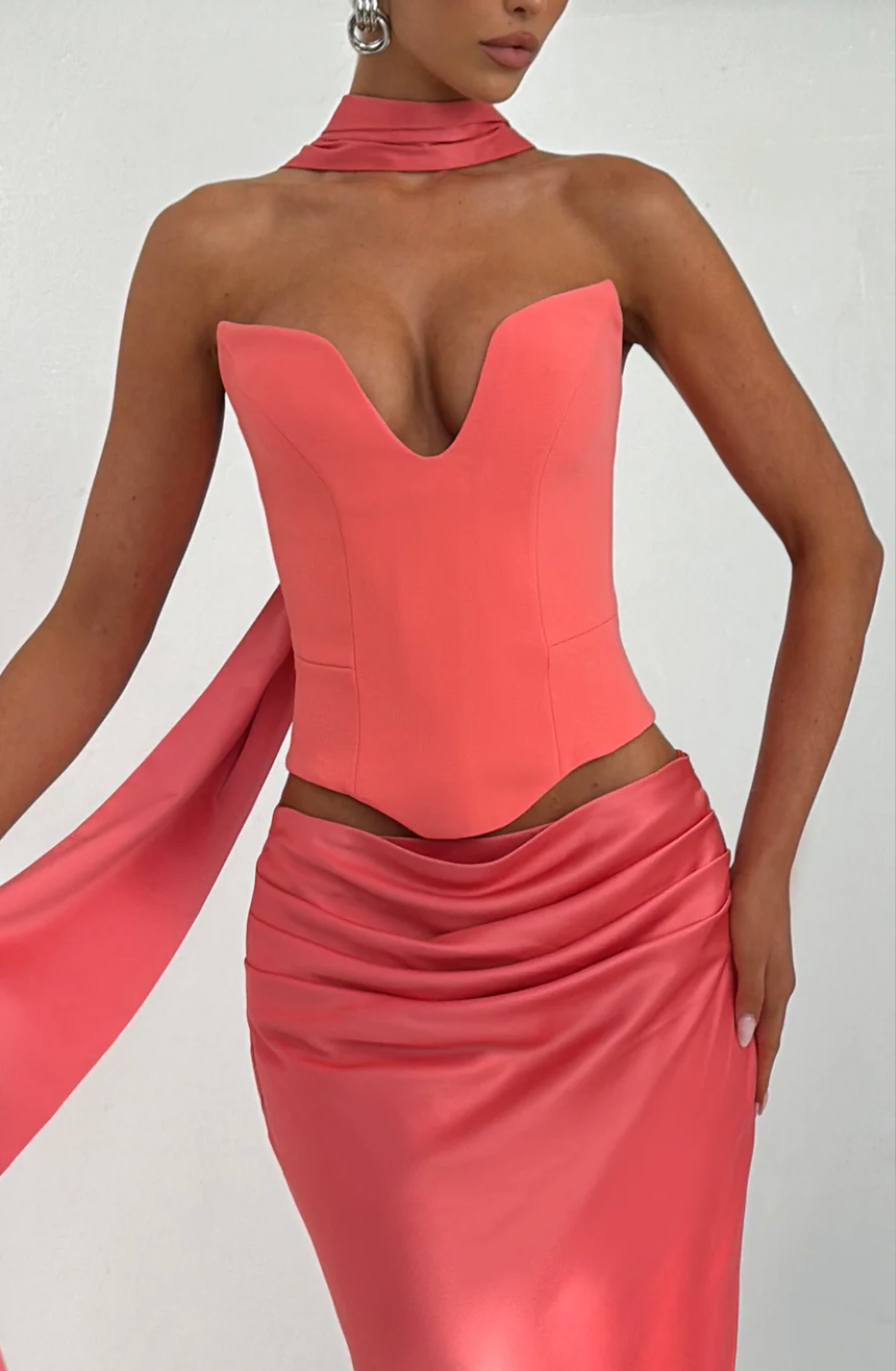 KAMIYAH SET CORAL PINK