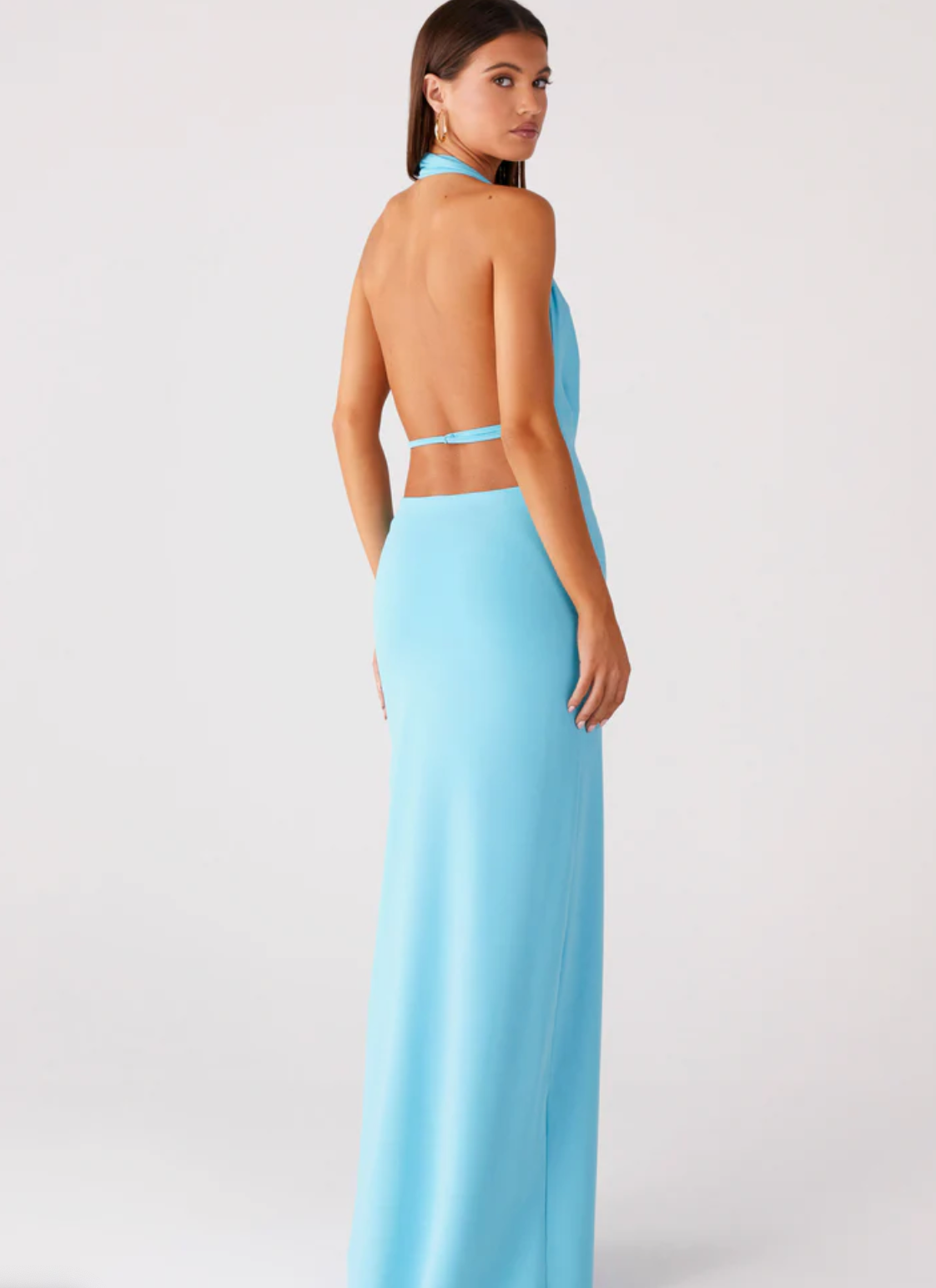 Driftwood Cowl Maxi Dress - Turquoise