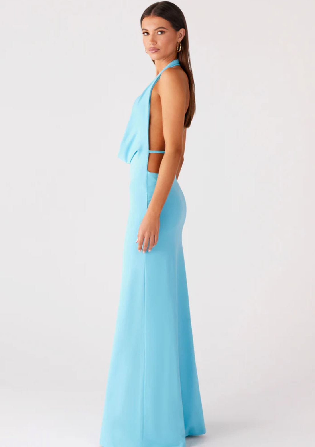 Driftwood Cowl Maxi Dress - Turquoise