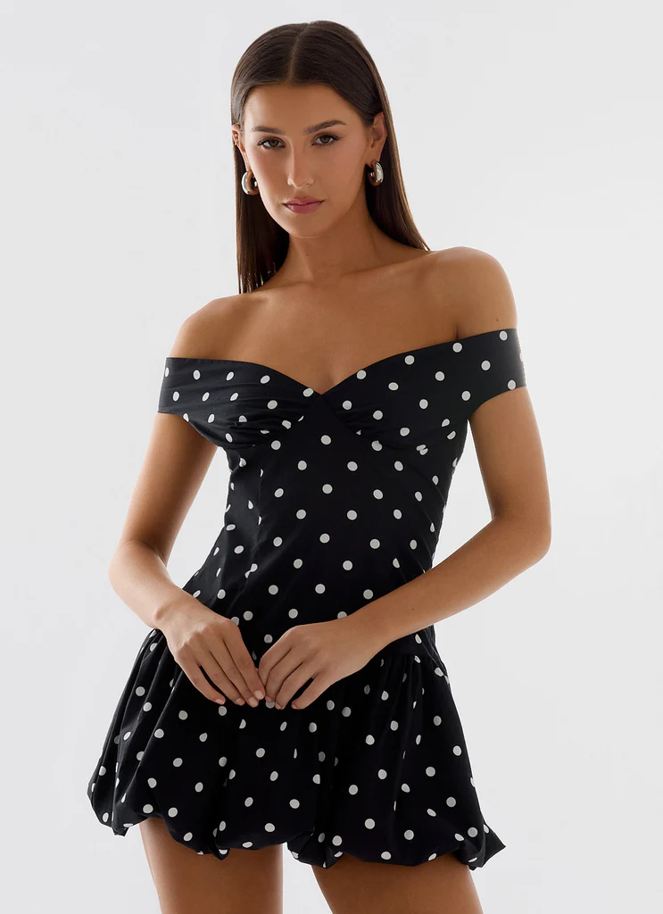 open lace back dress White Off-Shoulder Mini Dress