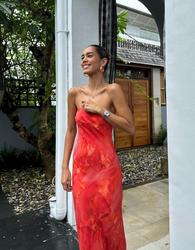 ZYA SLIP MIDI DRESS