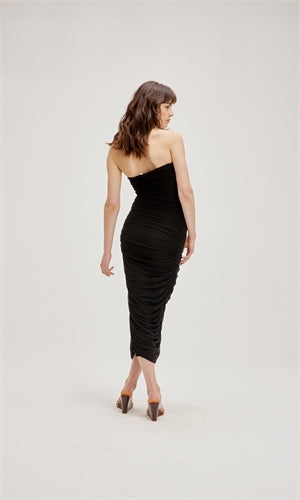 GINNI MESH DRESS BLACK