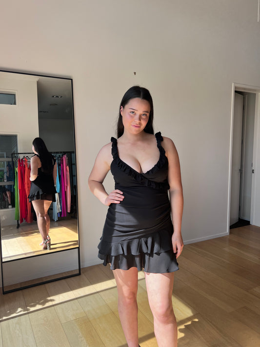 Mincia Mini Dress in Black