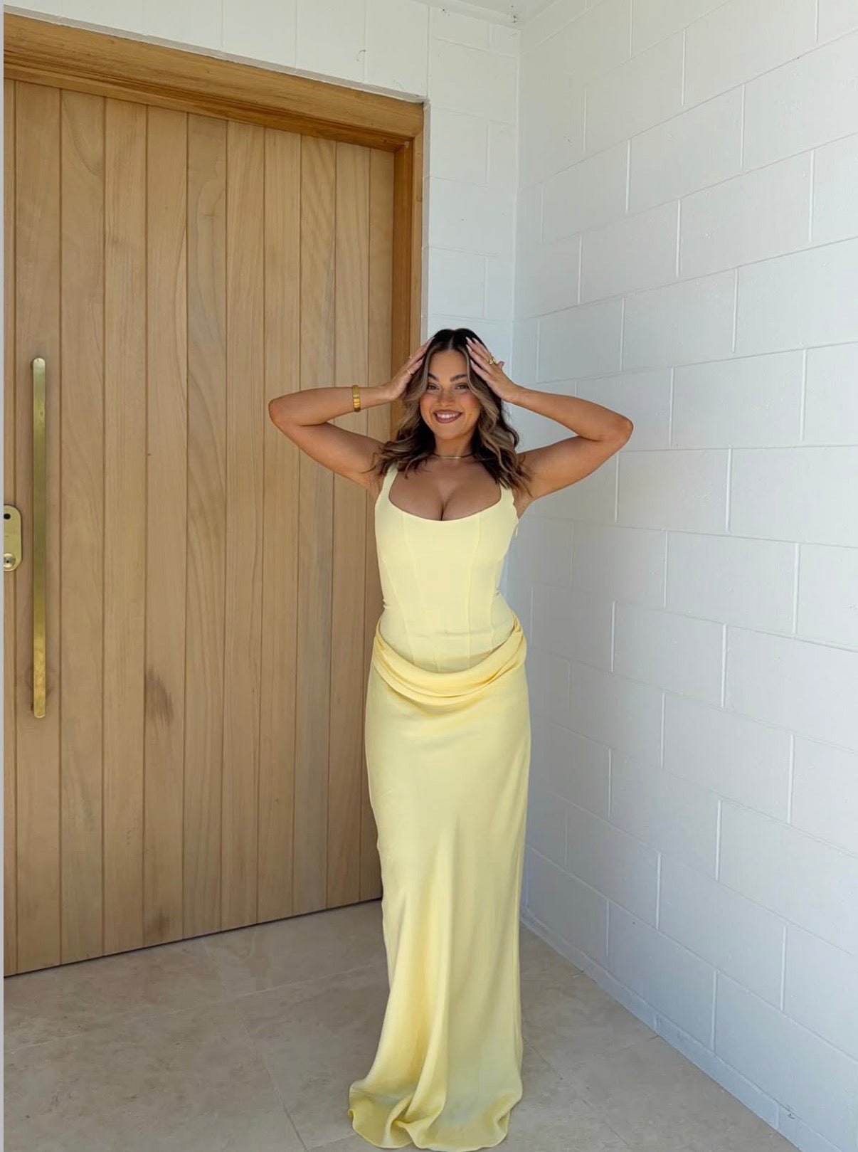 CORNELIA MAXI DRESS - LEMON