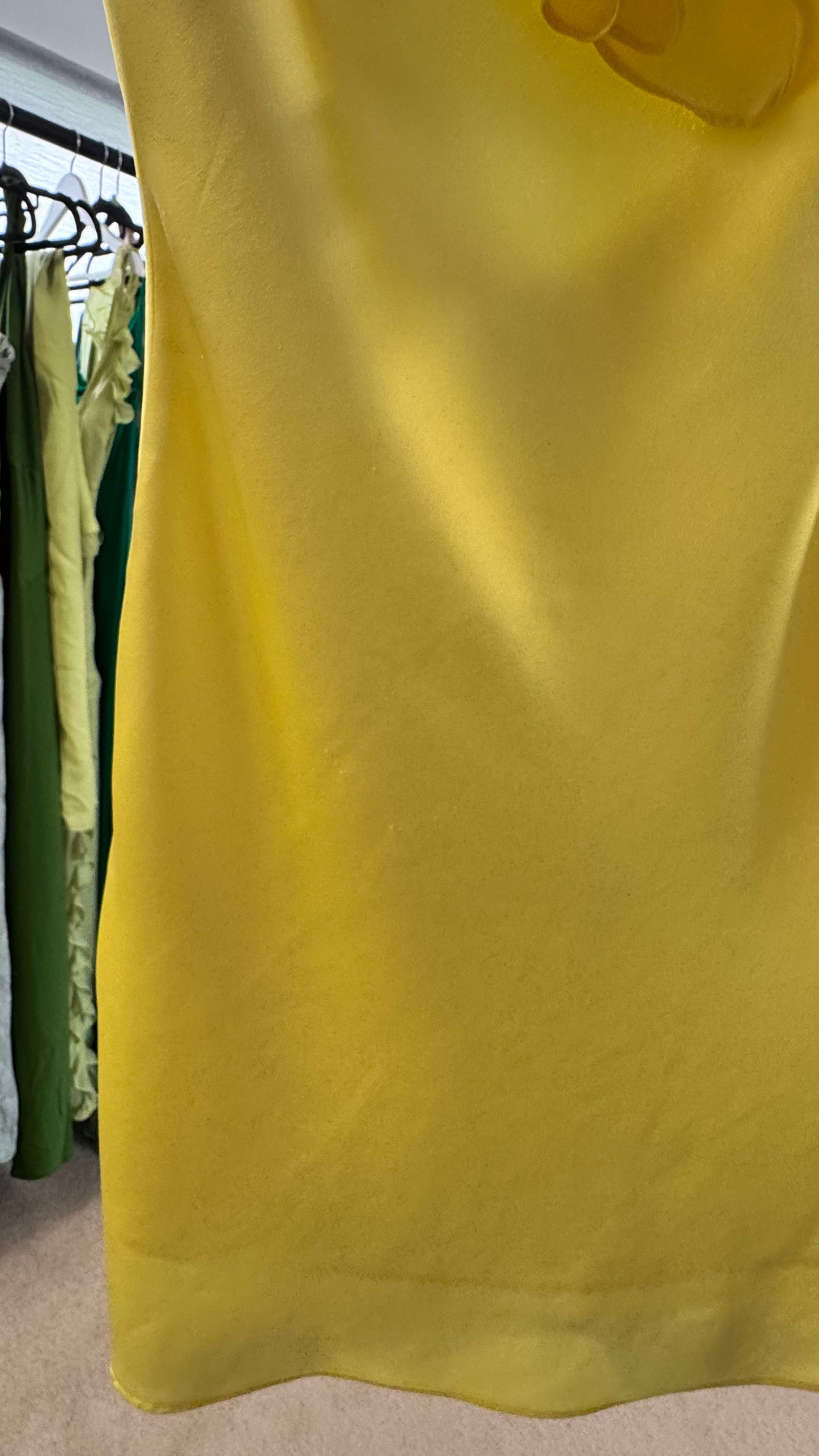 For Sale TINK BUTTERCUP SATIN RUFFLE MINI DRESS