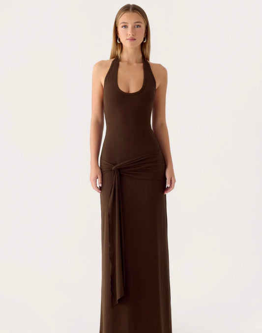Vedetta Maxi Dress - Chocolate