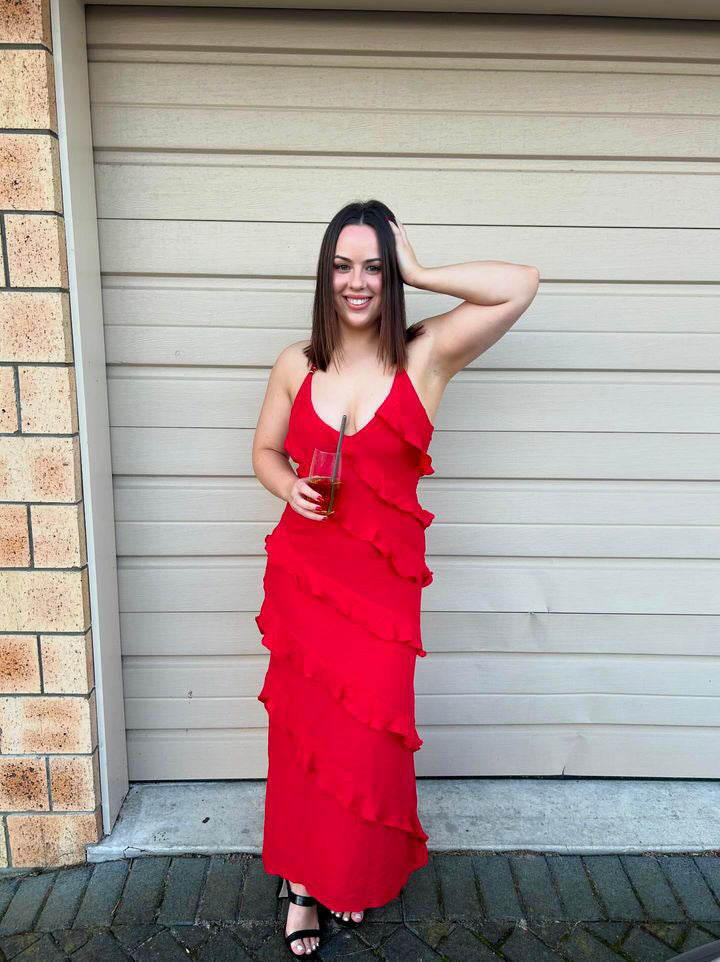 Sophia Maxi Dress - Red