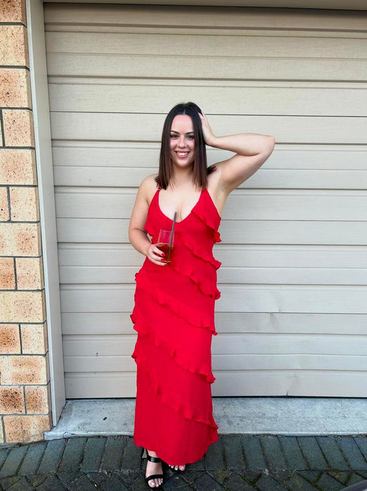 Sophia Maxi Dress - Red