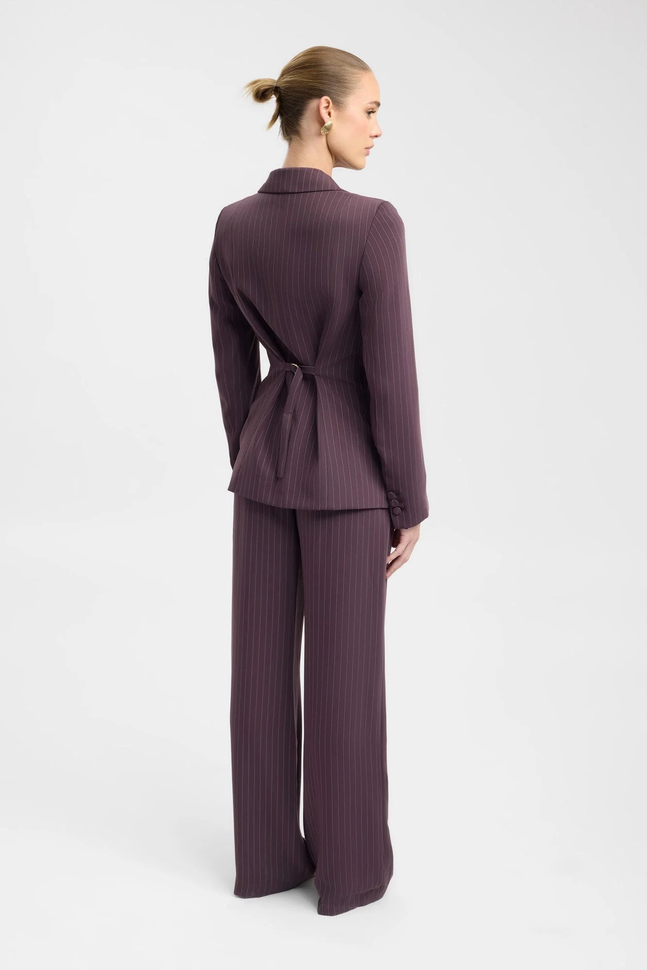 OSLO CINCHED BLAZER SET DARK MAHOGANY