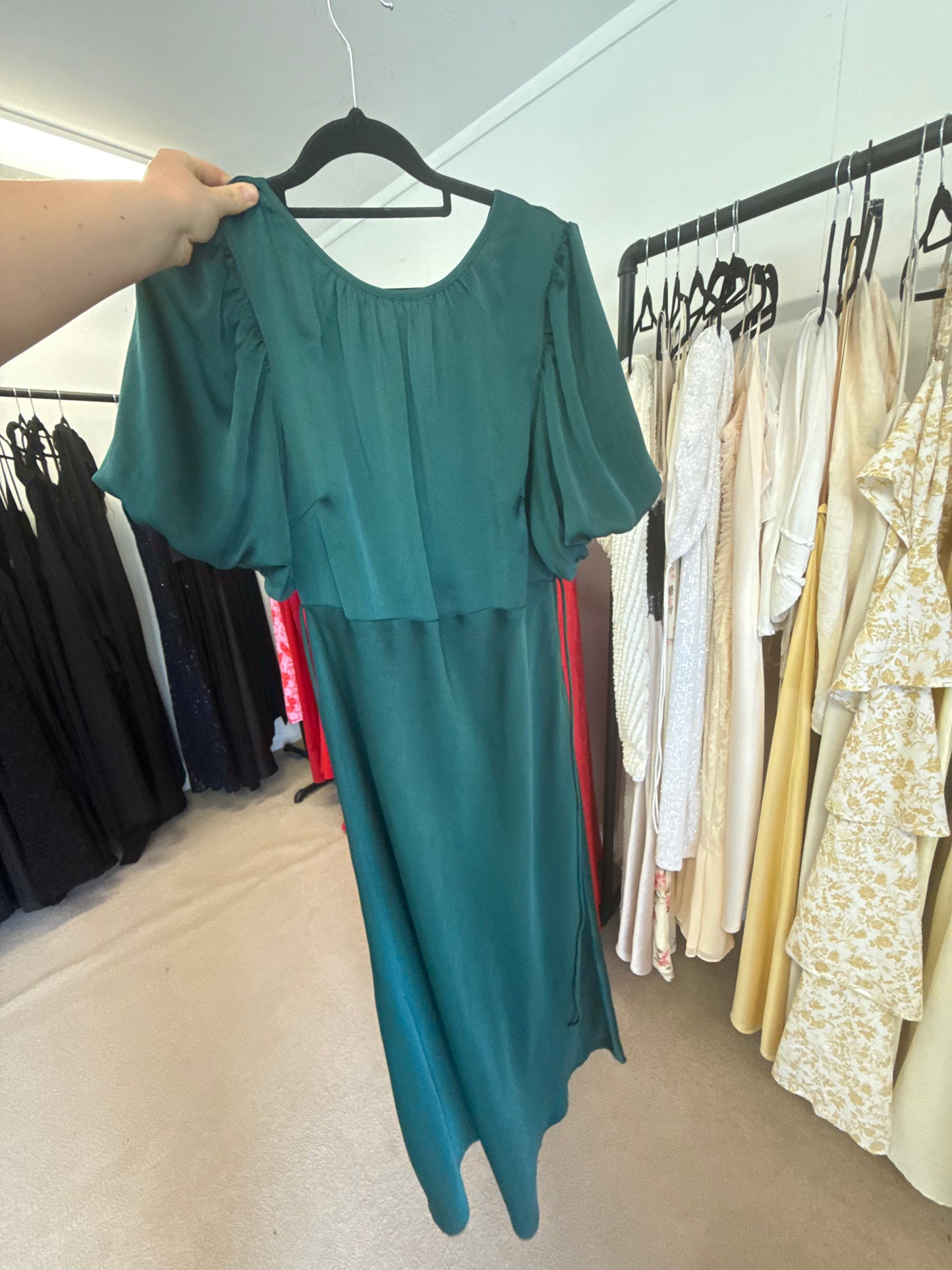 Dark green maxi