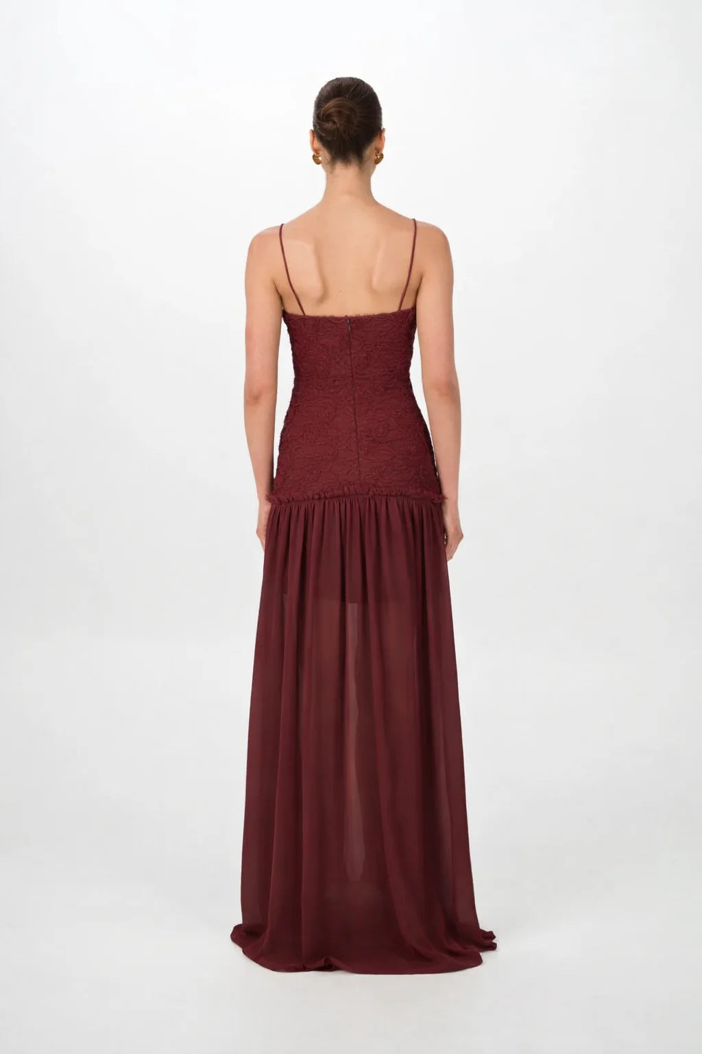 Renata dress in port - Jefre Sei