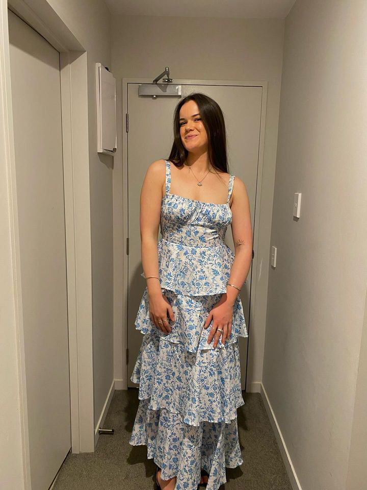 Blue Floral Page Dress