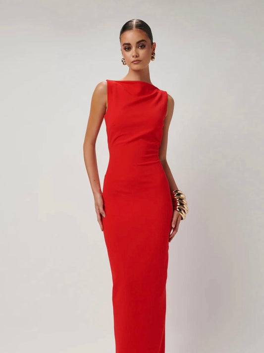 VERONA GOWN - CHERRY RED