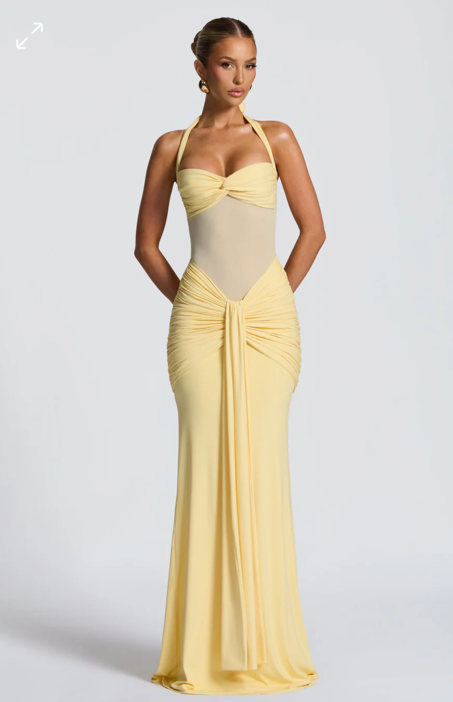VIXEN MAXI DRESS - LEMON