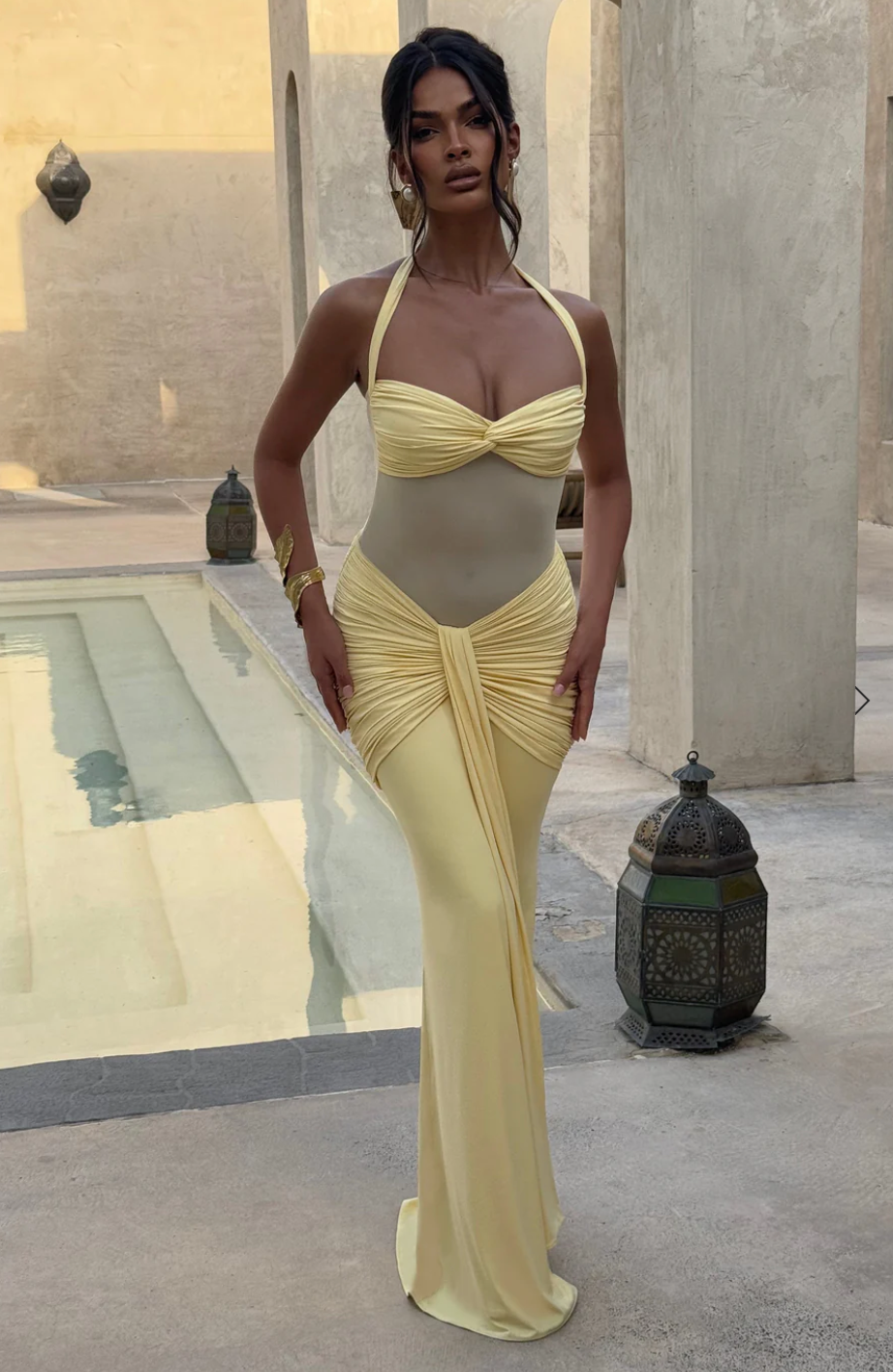 VIXEN MAXI DRESS - LEMON