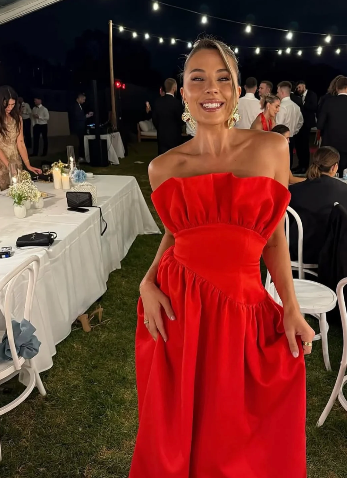 Laurel Sleeveless Maxi Dress In Red