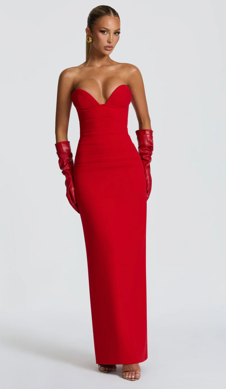 LINDSEY MAXI DRESS - RED