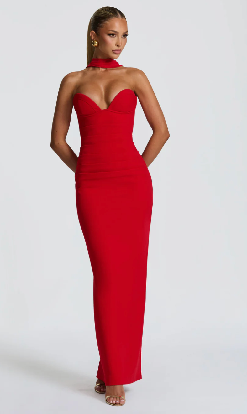 LINDSEY MAXI DRESS - RED
