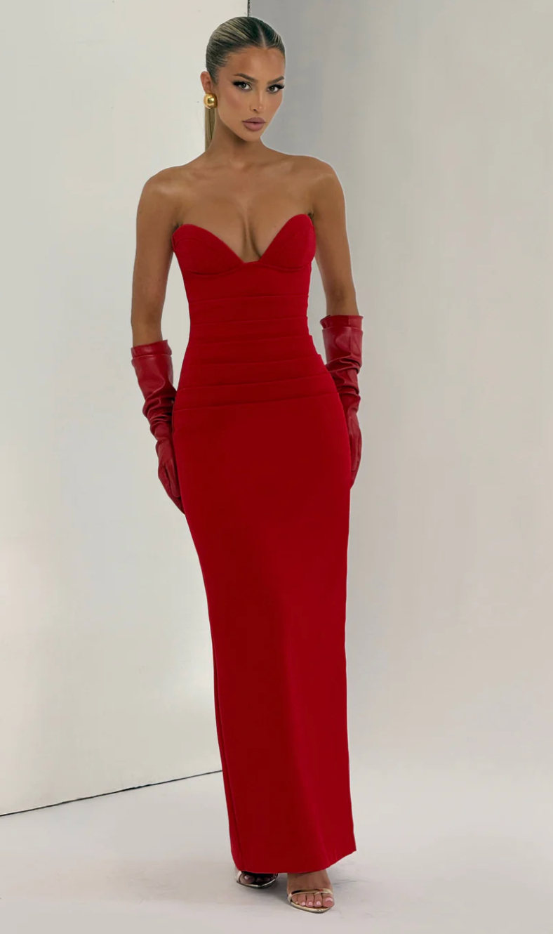 LINDSEY MAXI DRESS - RED