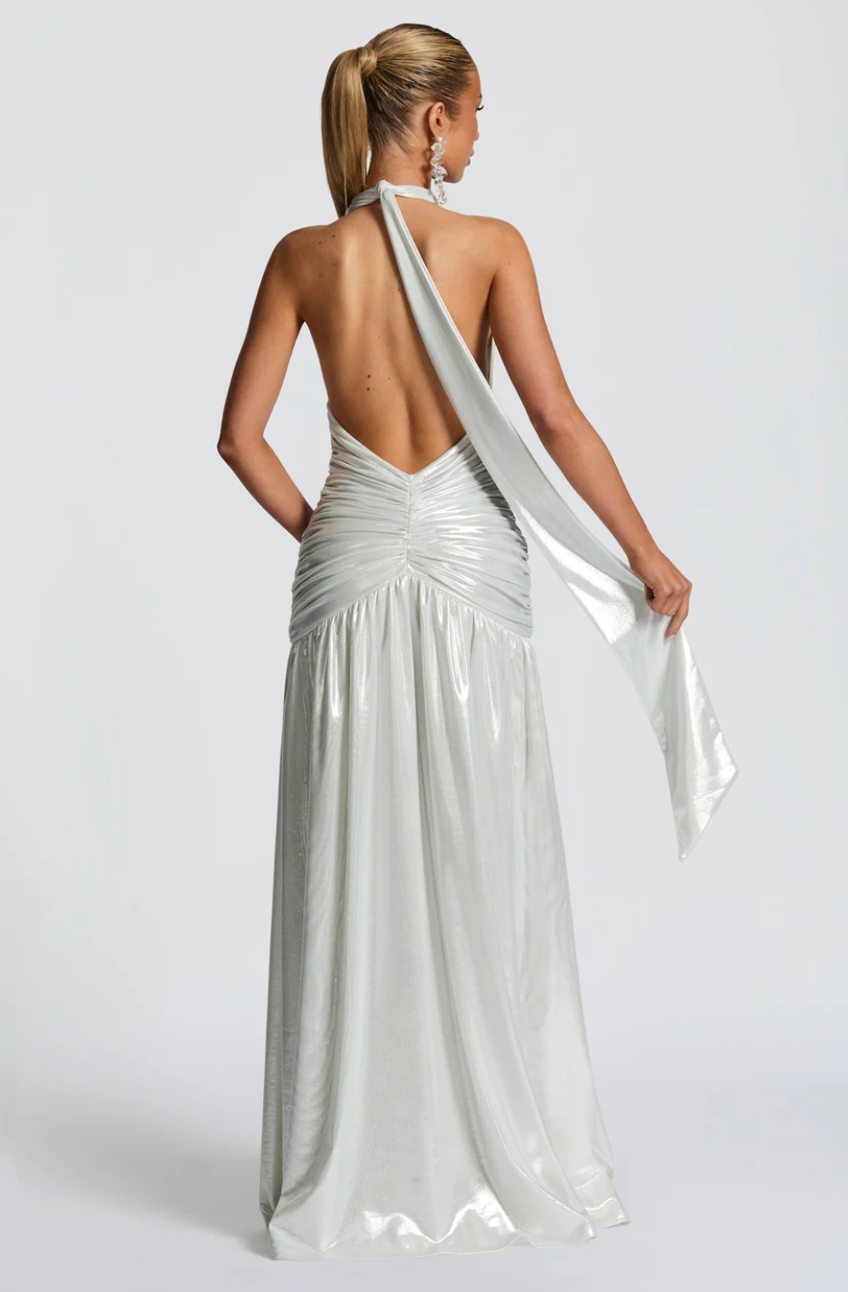 MELANIA MAXI DRESS - SILVER