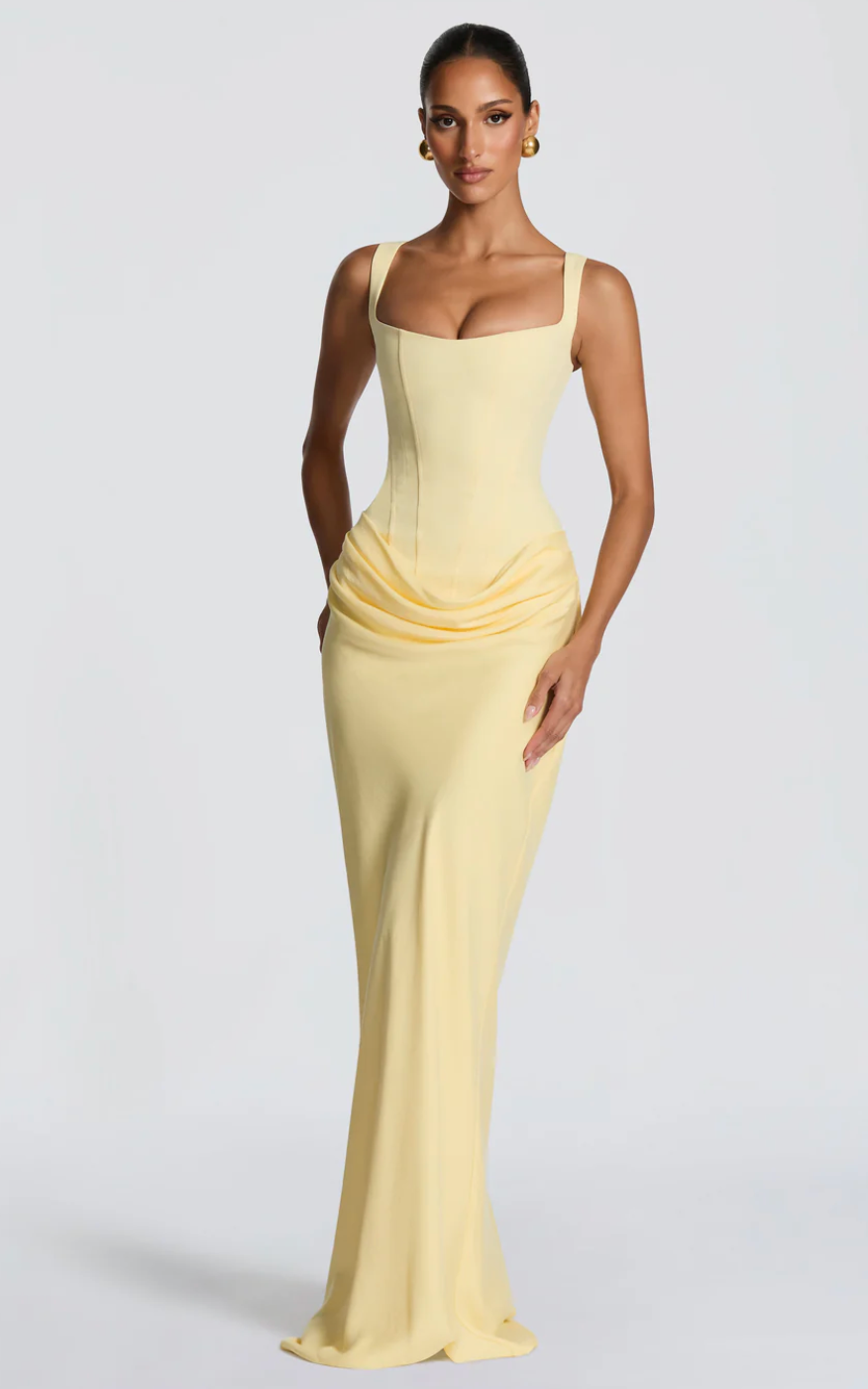 CORNELIA MAXI DRESS - LEMON